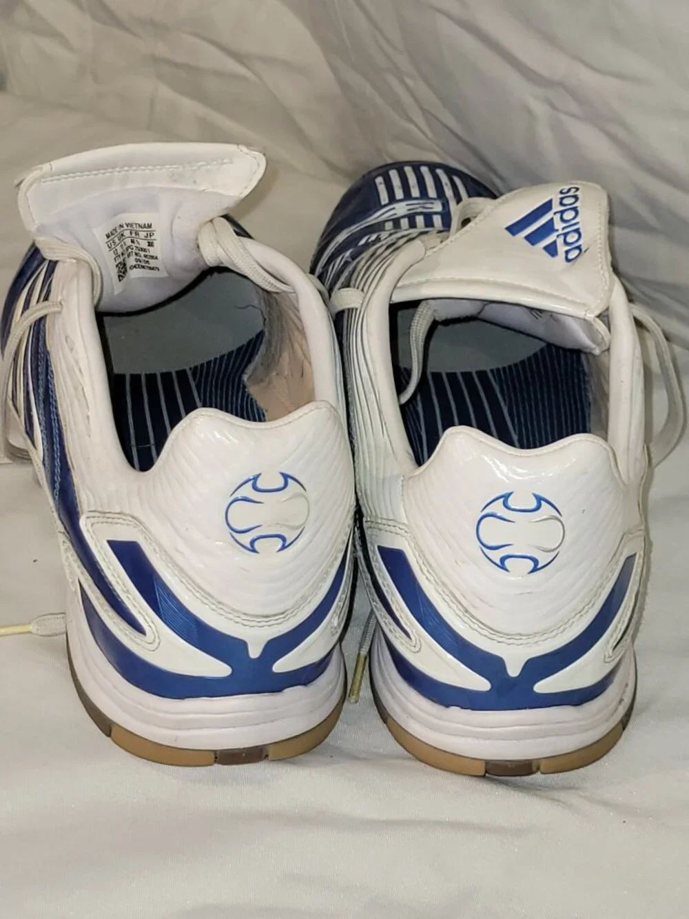 Adidas Predator Absolado Indoor Shoes White and Metallic Blue